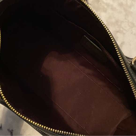 Coach Black Pebbled Leather Georgia Satchel Handbag CR156 - Picture 8 of 10